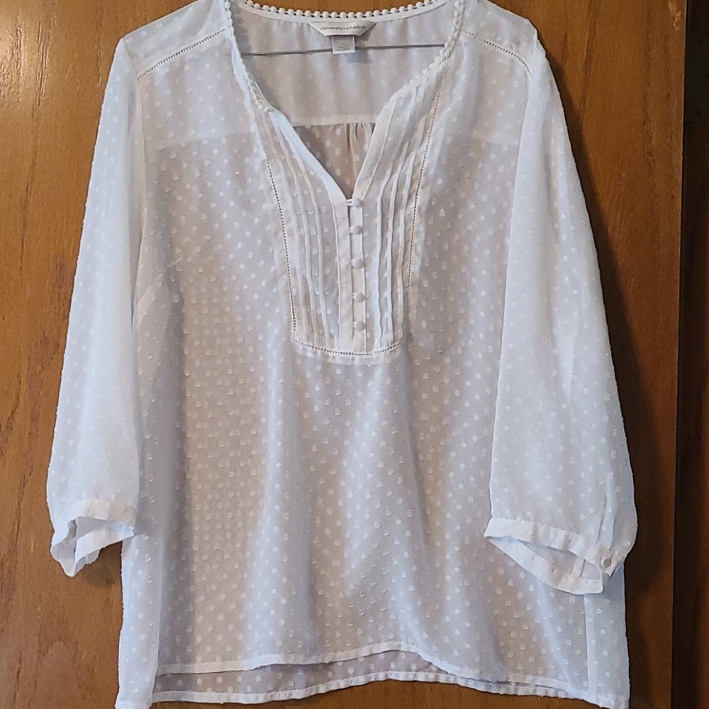 Beautiful white sheer top
